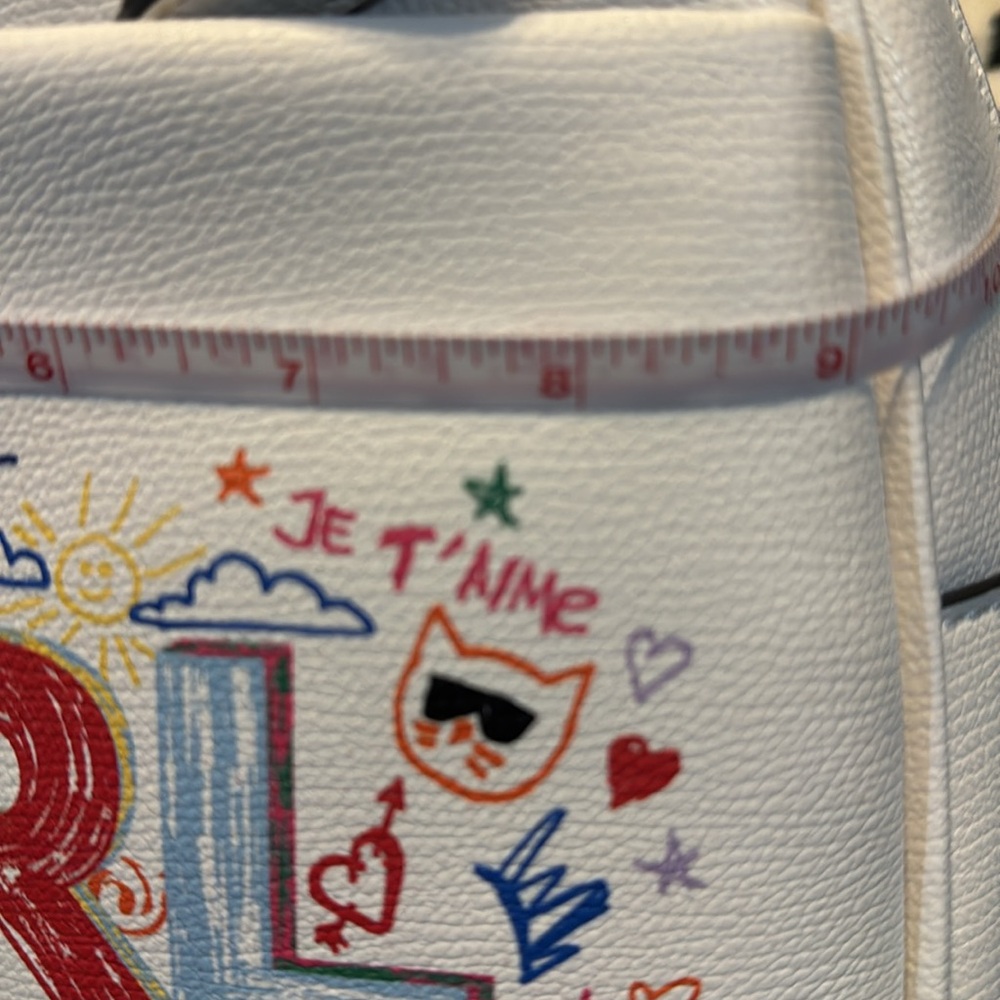 NWOT Karl Lagerfeld White Backpack With No Marks at all - Picture 14 of 15
